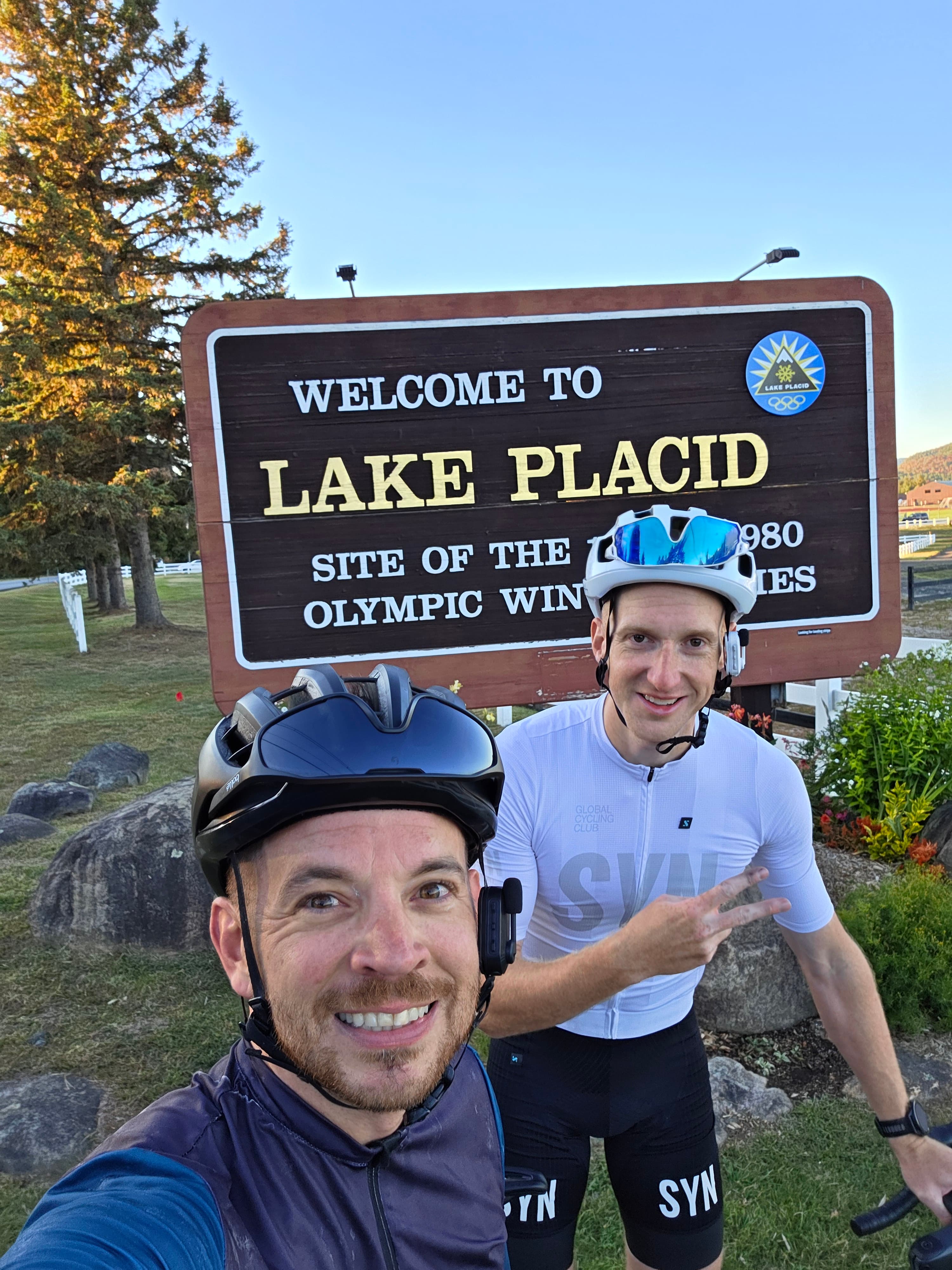 Pat and Tyler at the finish.